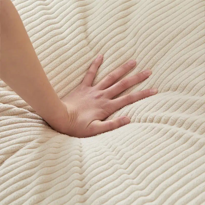 Beige 52 inch gestoffeerde draaibare kuipstoel met Moon-opbergpoef en kussens
