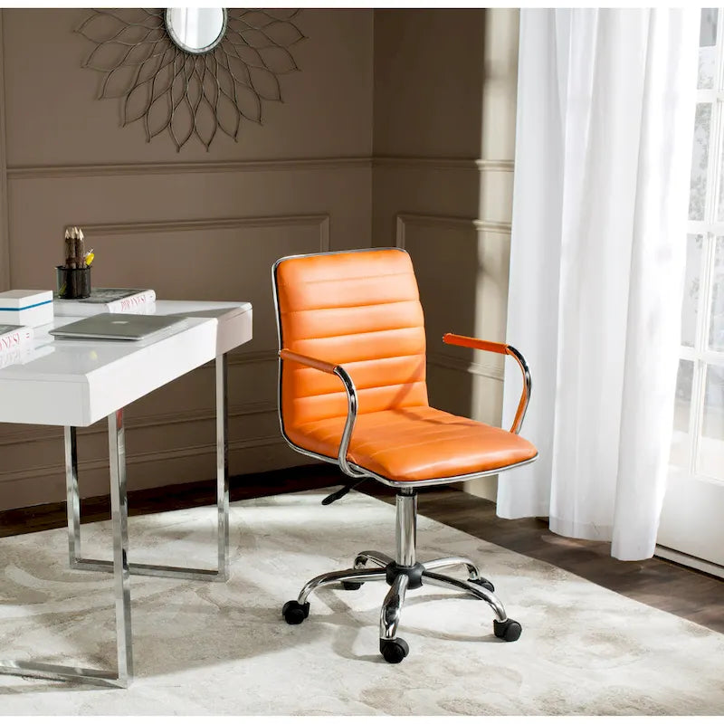 White Adjustable Height Office Desk Chair - 22Wx23Dx40H