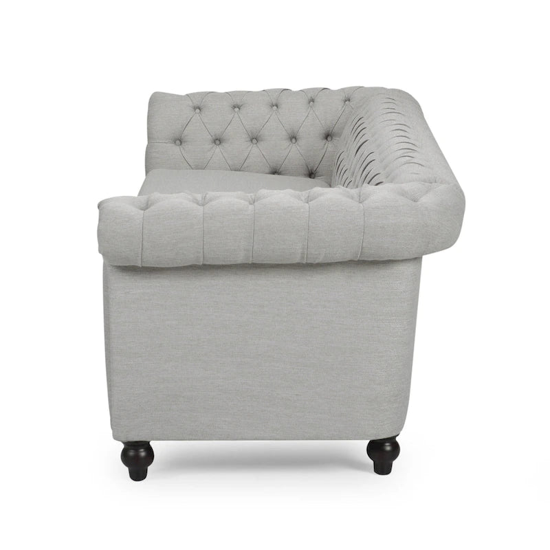 Chesterfield-Sofa für 3 Personen mit Knopfheftung und Ziernägeln