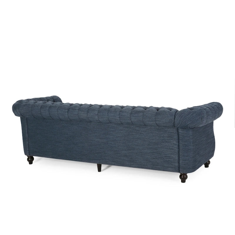 Chesterfield-Sofa für 3 Personen mit Knopfheftung und Ziernägeln