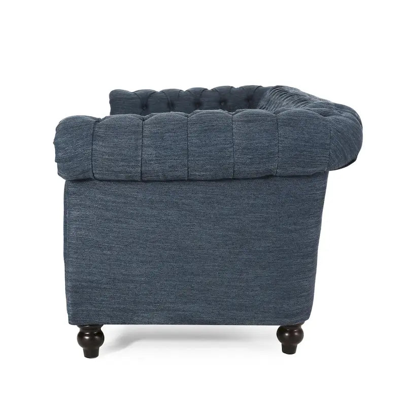 Chesterfield-Sofa für 3 Personen mit Knopfheftung und Ziernägeln