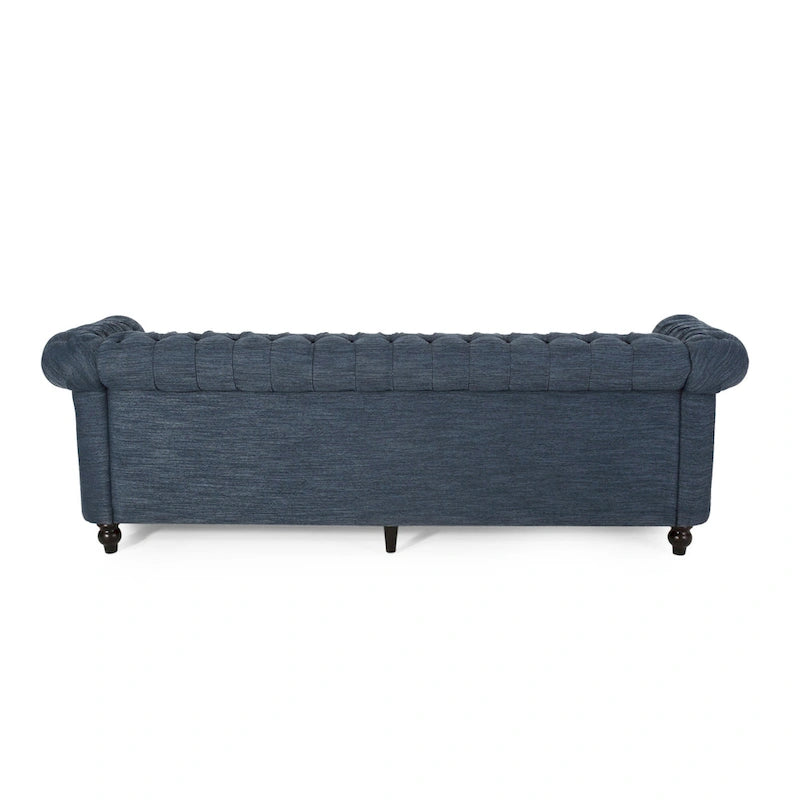 Chesterfield-Sofa für 3 Personen mit Knopfheftung und Ziernägeln
