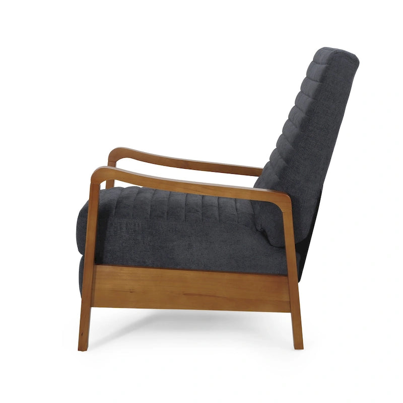Cadeirão reclinável com costura canalizada e reclinação por pressão