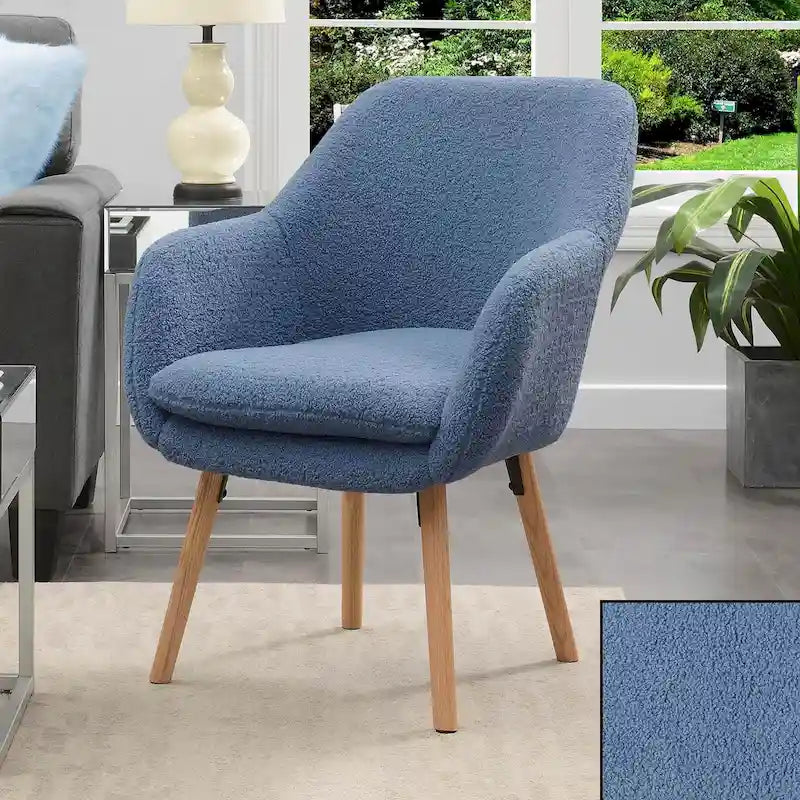 Sherpa-accentfauteuil met hoge rugleuning