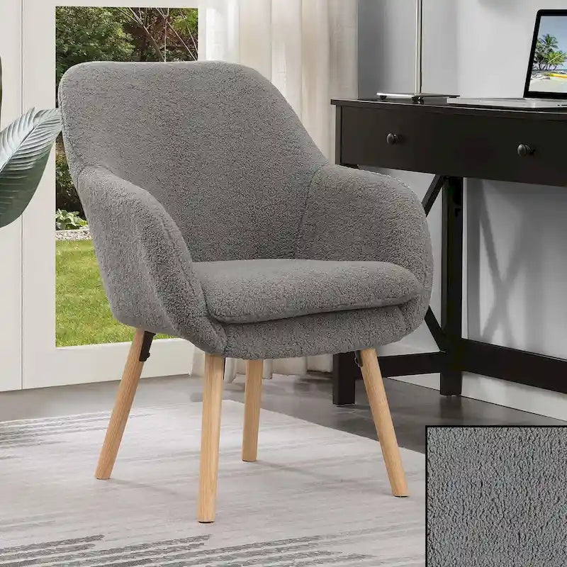 Wingback Sherpa Accent Armchair