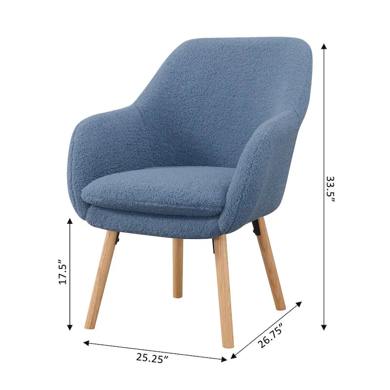 Sherpa-accentfauteuil met hoge rugleuning