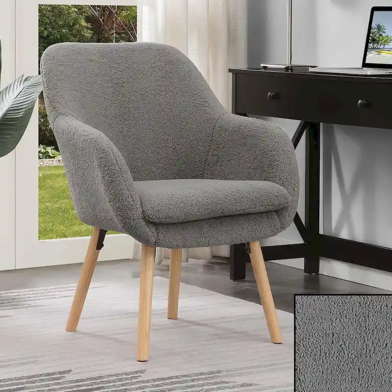 Sherpa-accentfauteuil met hoge rugleuning