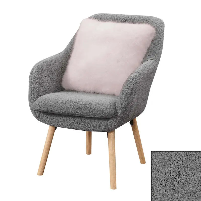 Sherpa-accentfauteuil met hoge rugleuning