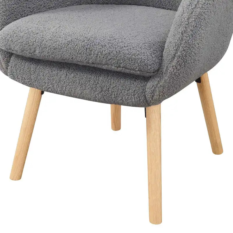 Sherpa-accentfauteuil met hoge rugleuning