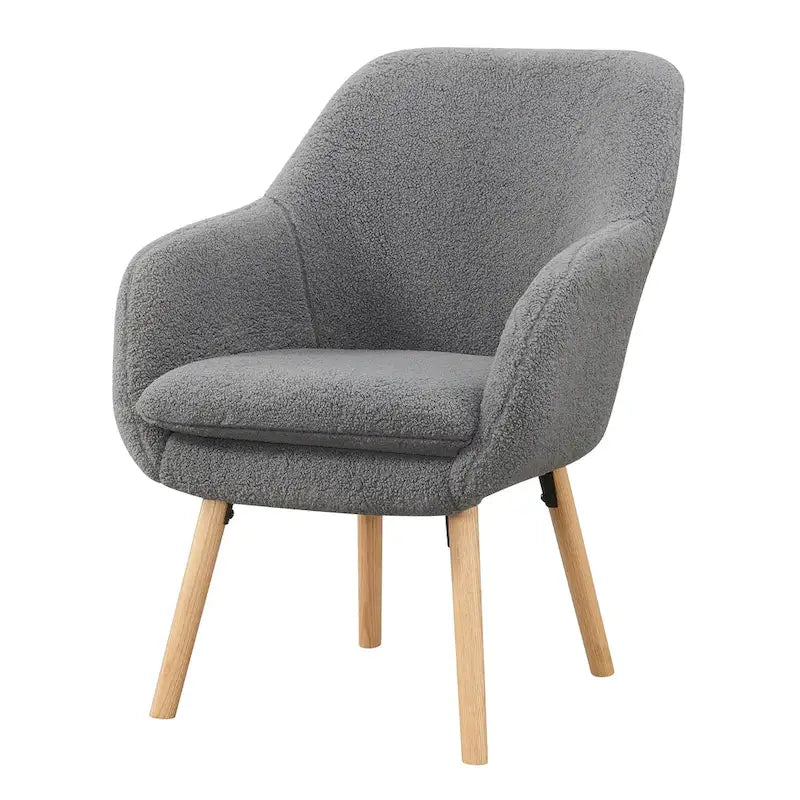 Sherpa-accentfauteuil met hoge rugleuning