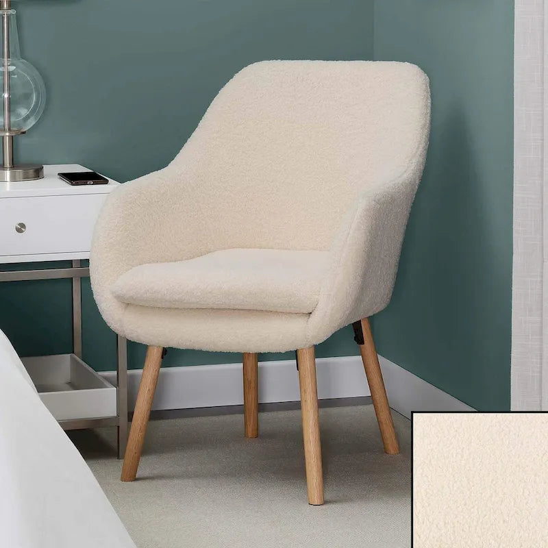 Sherpa-accentfauteuil met hoge rugleuning