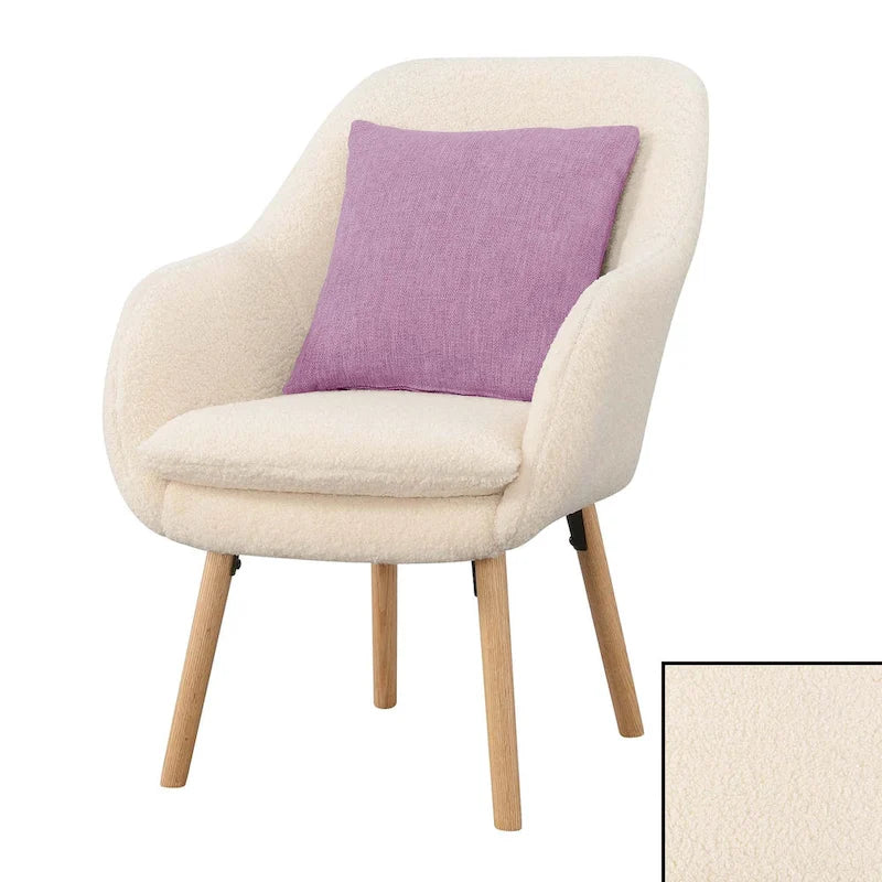 Sherpa-accentfauteuil met hoge rugleuning