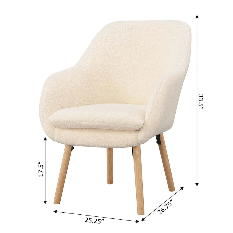 Sherpa-accentfauteuil met hoge rugleuning