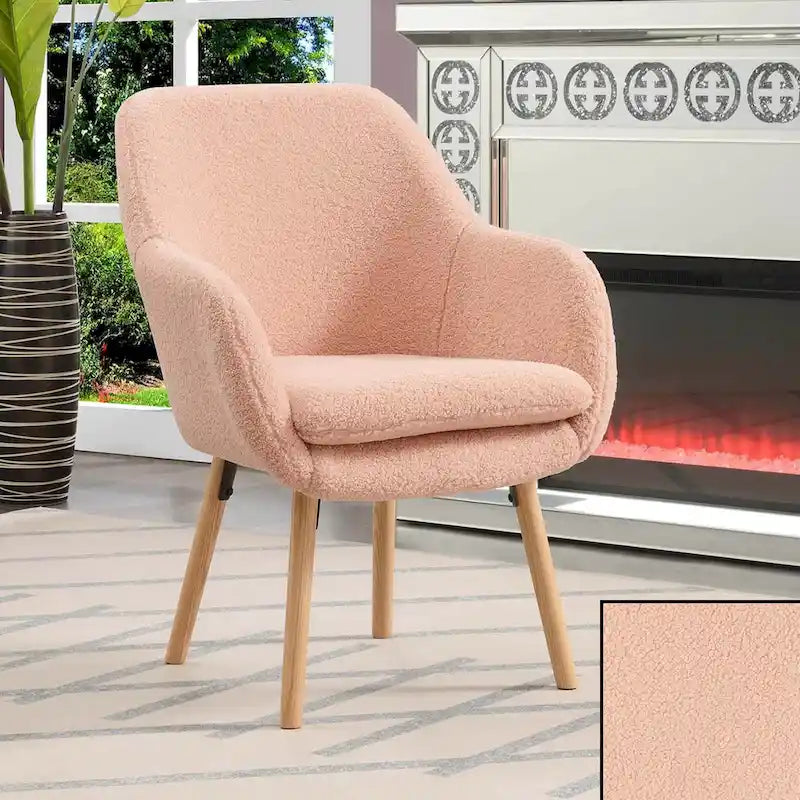 Sherpa-accentfauteuil met hoge rugleuning