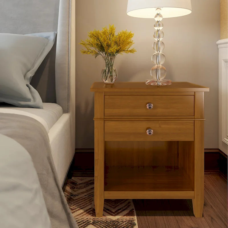 Sterling SOLID WOOD 24 inch Wide Bedside Nightstand Table