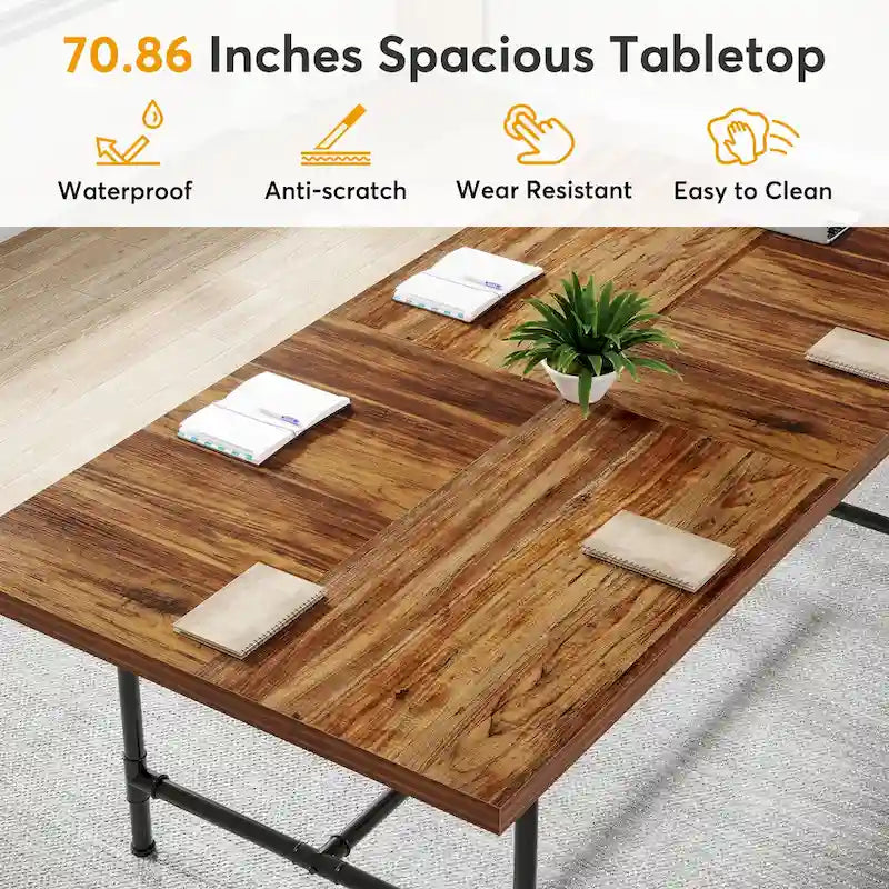 Rectangle Meeting Seminar Table for Conference Room, 70.8 W x 35.4 D