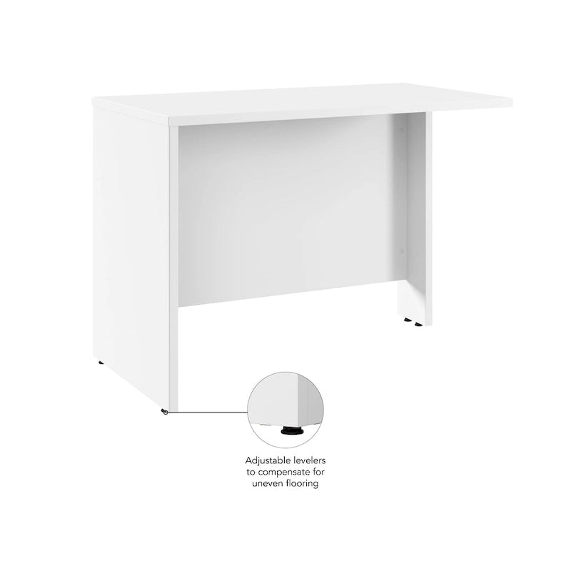 42W L-Shaped Desk Return with Scratch-Resistant Laminate Finish, 10-Year Warranty
