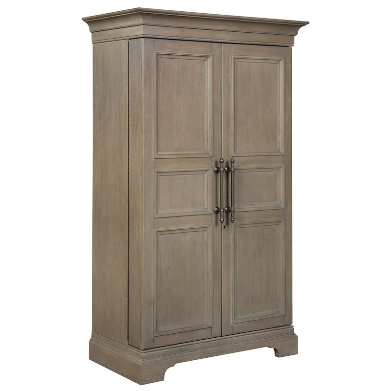 Grauer Weinschrank und Barschrank aus gewollt verwittertem Holz von Howard Miller