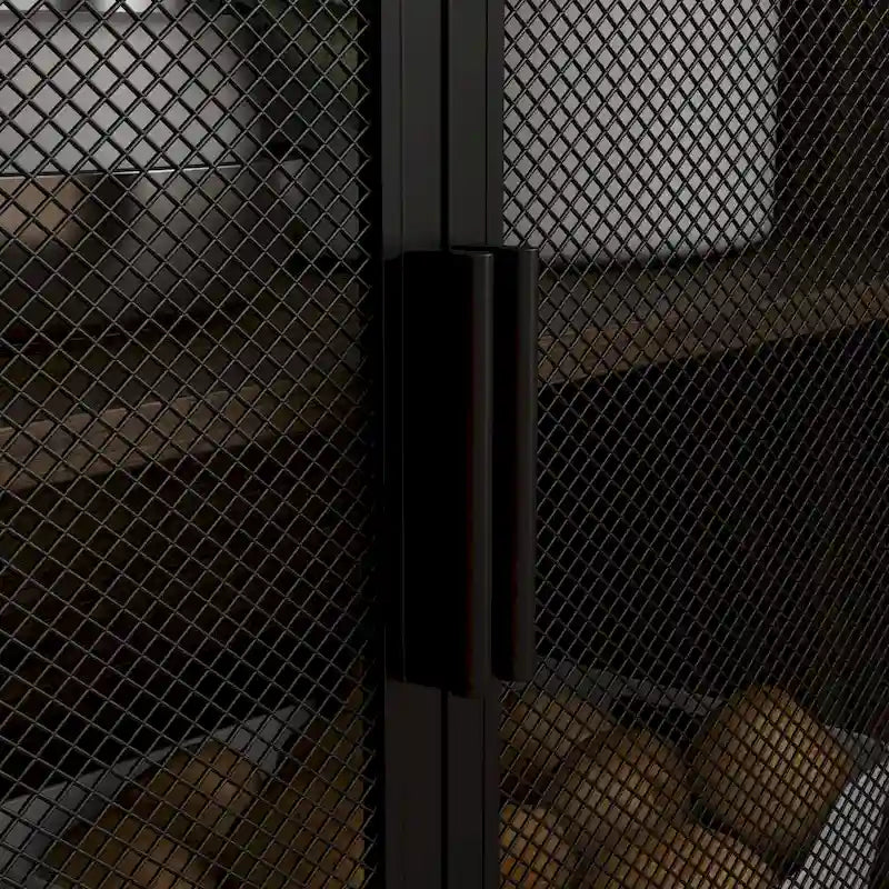 Großer Küchen-Hochschrank, Vorratsschrank mit Metalltüren, 6 Schubladen und Regalen - 70.9W
