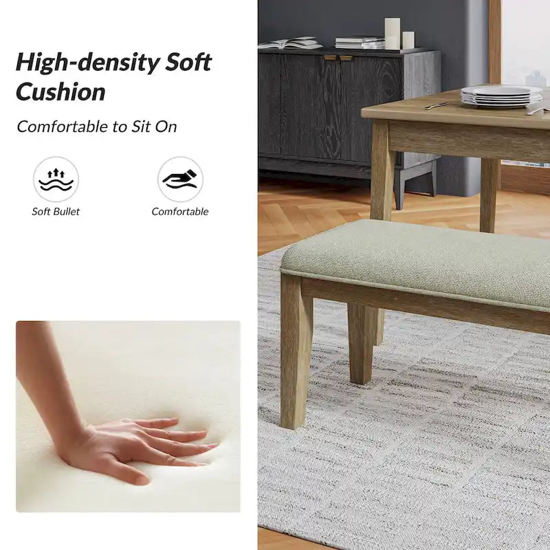 Design Solid Wood Dining Bench