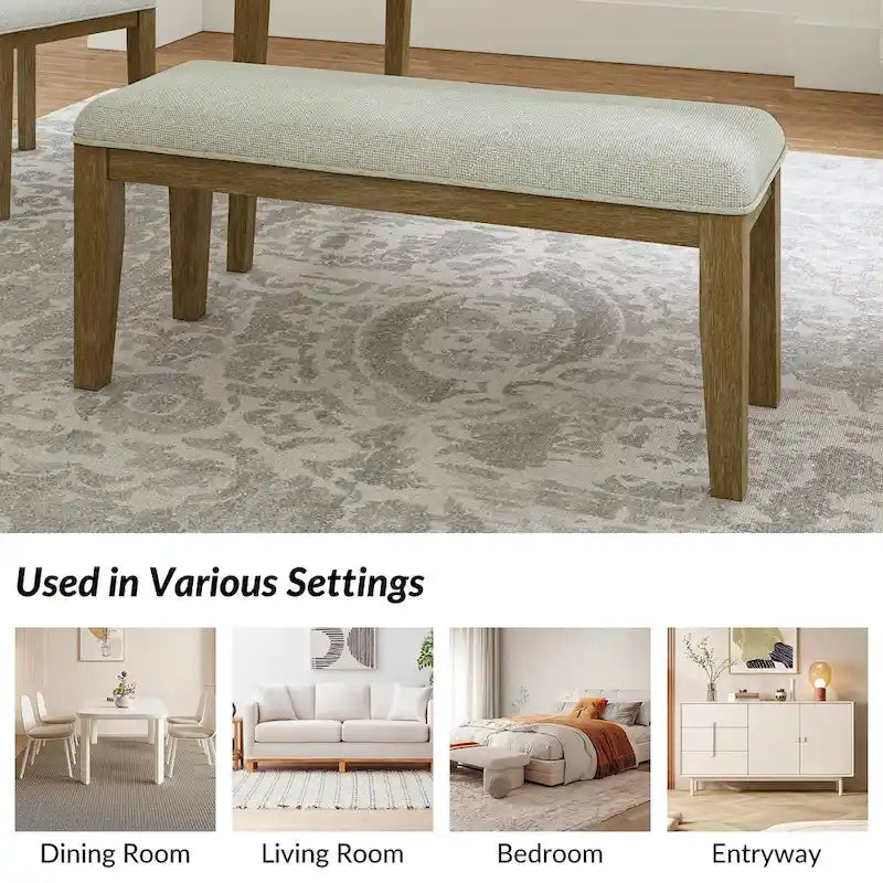 Design Solid Wood Dining Bench