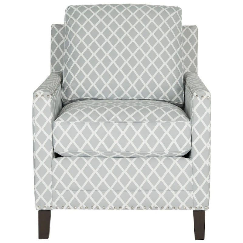 Peach Pink/White Polyester Fabric Club Chair - 29Wx32Dx38H