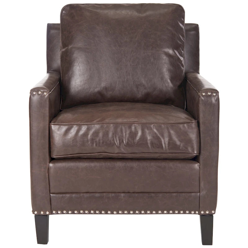Peach Pink/White Polyester Fabric Club Chair - 29Wx32Dx38H