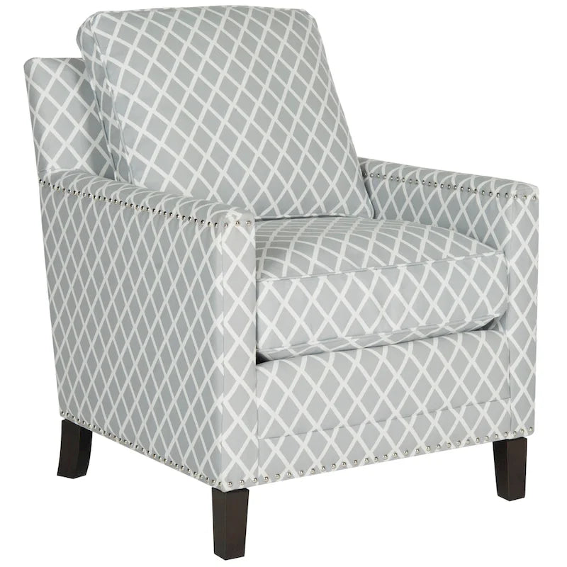 Klubové křeslo z polyesterové tkaniny v broskvově růžové/bílé barvě - 29W x 32D x 38H