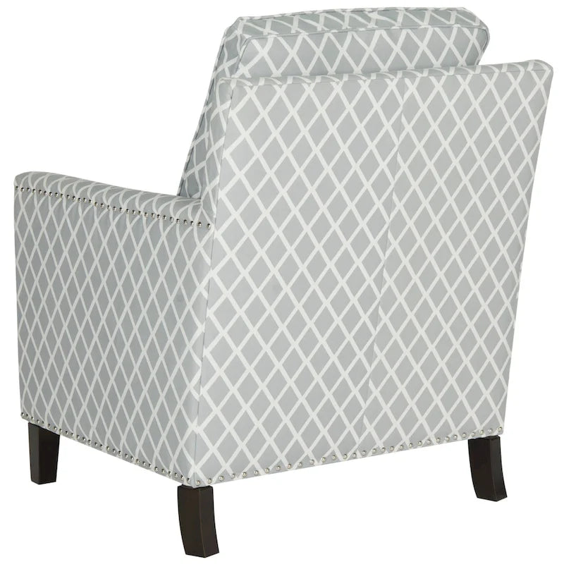 Klubové křeslo z polyesterové tkaniny v broskvově růžové/bílé barvě - 29W x 32D x 38H