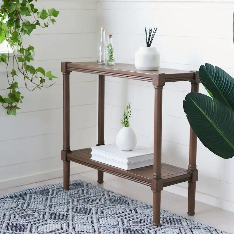 Smal consoletafeltje met onderste plank - 32Bx12Dx30H