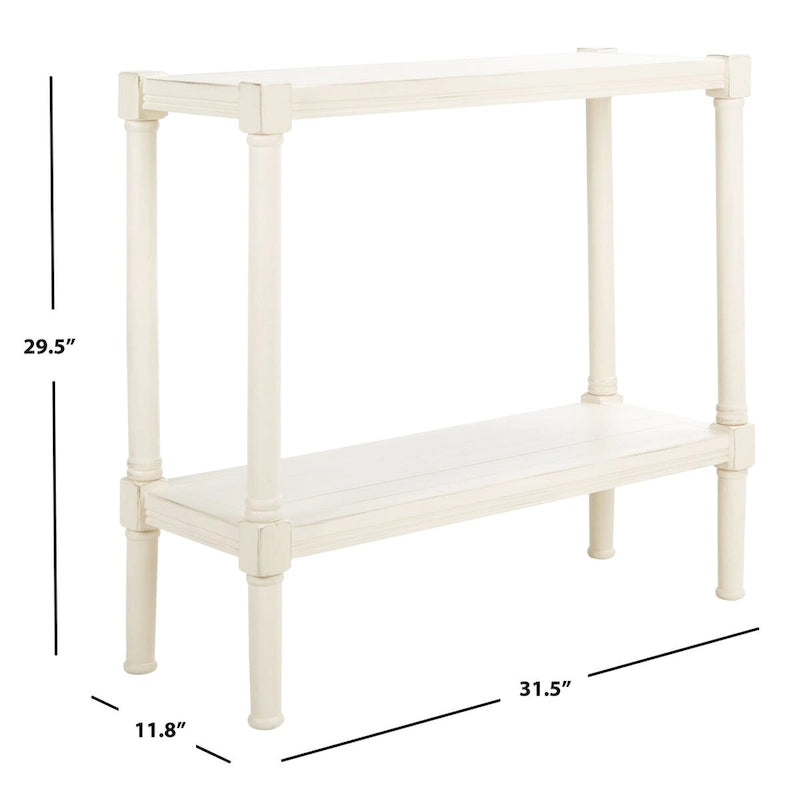 Smal consoletafeltje met onderste plank - 32Bx12Dx30H