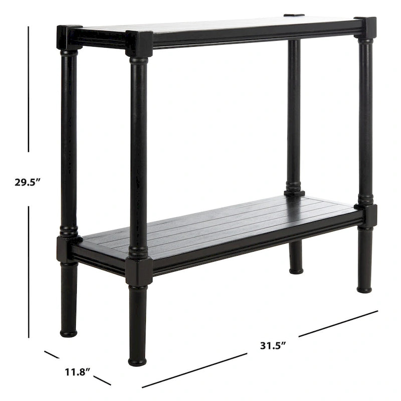 Smal consoletafeltje met onderste plank - 32Bx12Dx30H