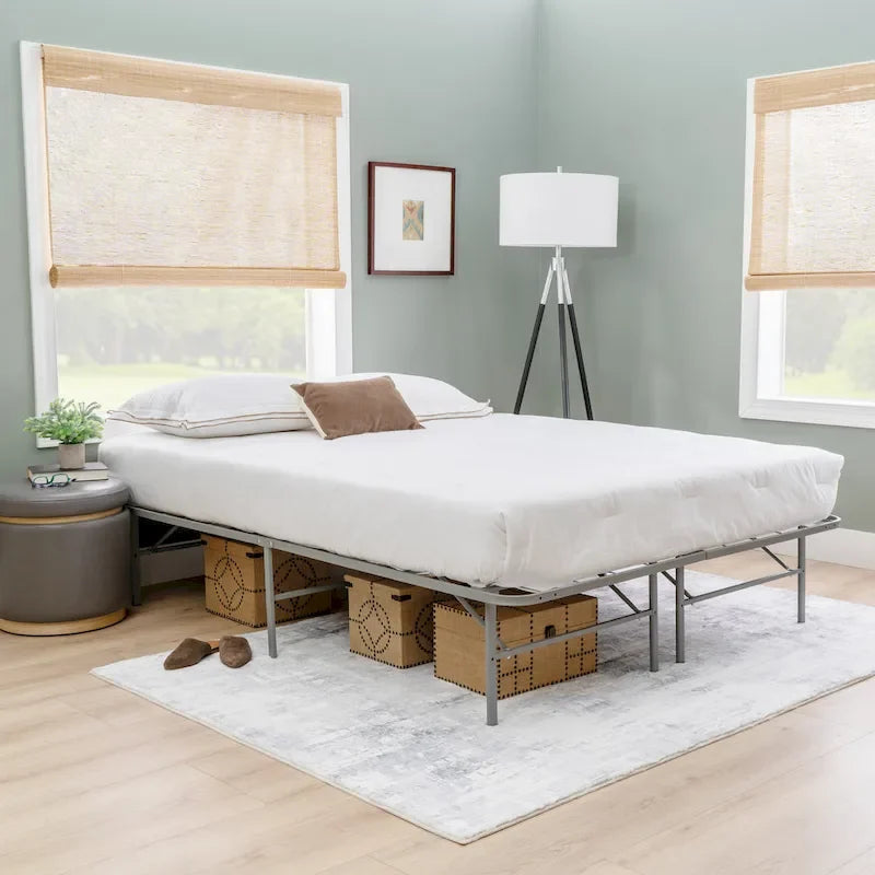 Kovový skládací rám postele s lamelovou základnou