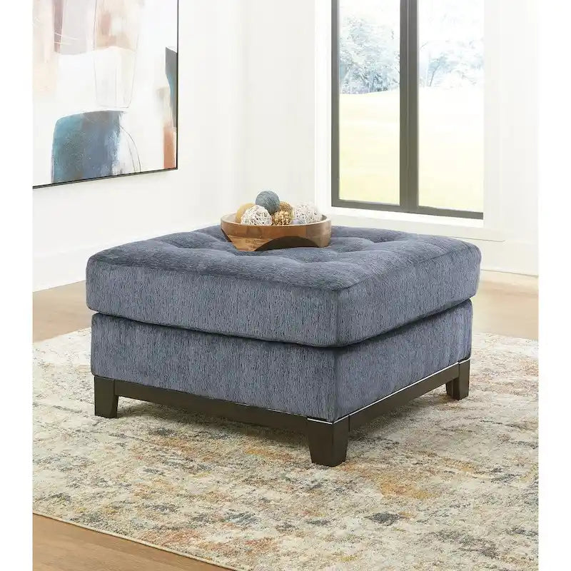 Oversized Tufted Accent Ottoman with High-Resilience Foam Cushion, Polyester Upholstery