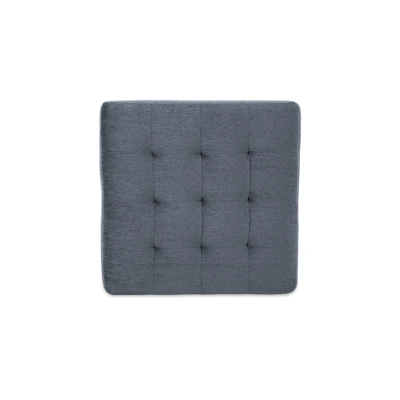 Oversized Tufted Accent Ottoman with High-Resilience Foam Cushion, Polyester Upholstery
