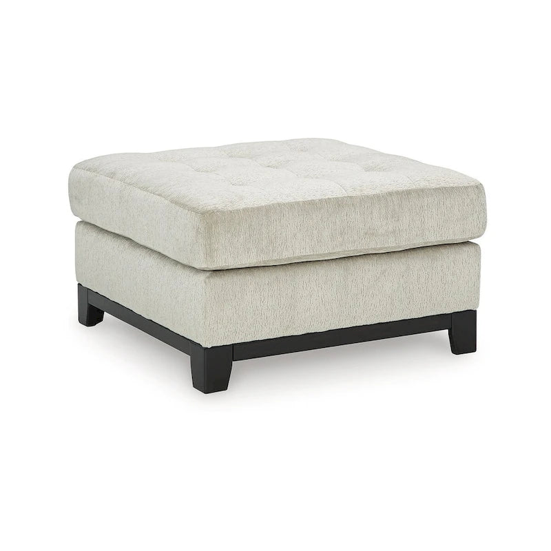 Oversized Tufted Accent Ottoman with High-Resilience Foam Cushion, Polyester Upholstery