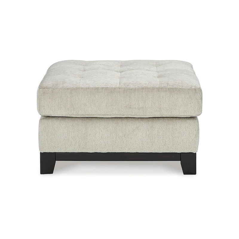 Oversized Tufted Accent Ottoman with High-Resilience Foam Cushion, Polyester Upholstery
