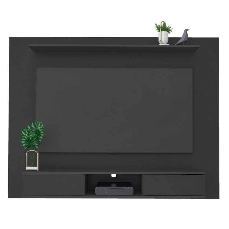Wandmediacentrum met meerdere opbergvakken voor tv's tot 70 inch, entertainmentcentrum met opbergruimte, zwevend tv-meubel