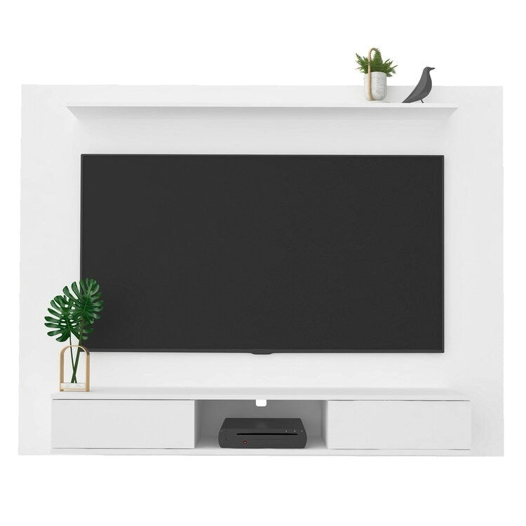 Wandmediacentrum met meerdere opbergvakken voor tv's tot 70 inch, entertainmentcentrum met opbergruimte, zwevend tv-meubel