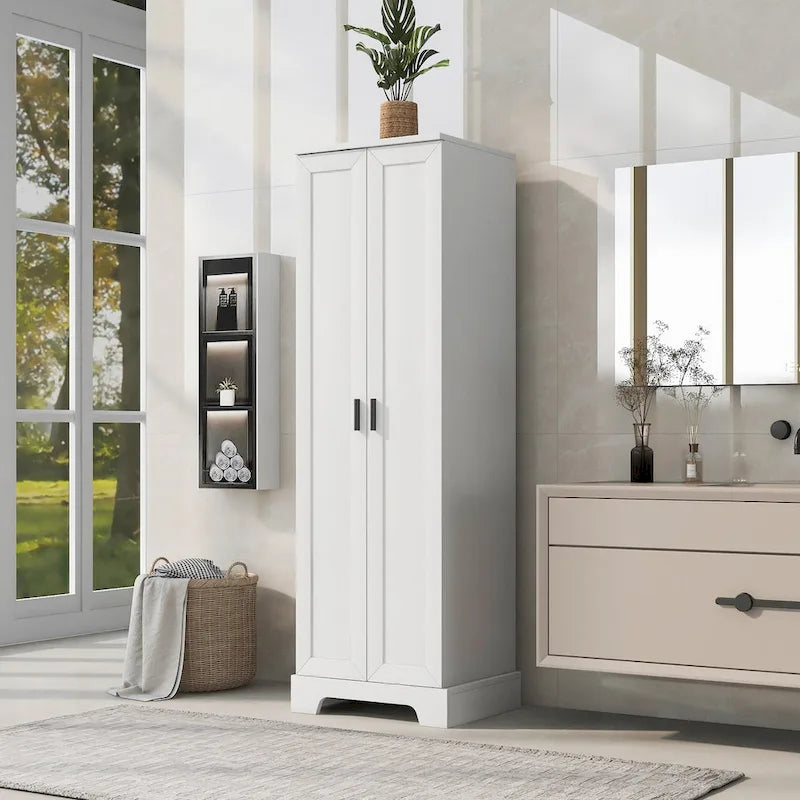 Opbergkast met twee deuren voor de badkamer - 23.30L * 16.90W * 71.20H