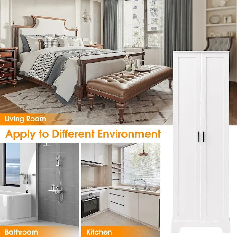 Opbergkast met twee deuren voor de badkamer - 23.30L * 16.90W * 71.20H