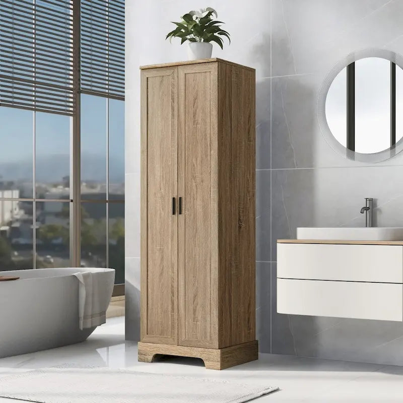 Opbergkast met twee deuren voor de badkamer - 23.30L * 16.90W * 71.20H