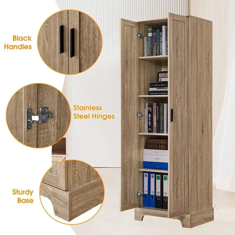 Opbergkast met twee deuren voor de badkamer - 23.30L * 16.90W * 71.20H