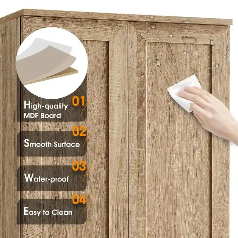 Opbergkast met twee deuren voor de badkamer - 23.30L * 16.90W * 71.20H